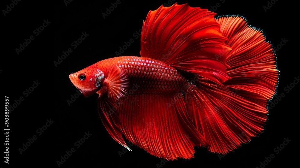 Vibrant Betta Fish in Action Generative AI Vibrant Betta Fish in Action Generative AI