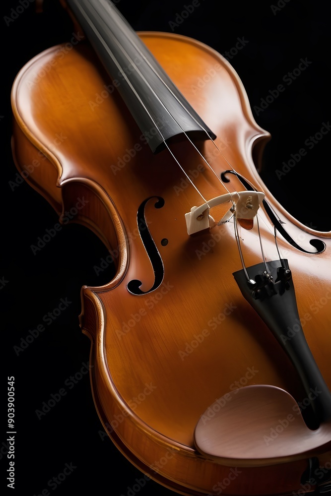 Fototapeta premium Violin on black background