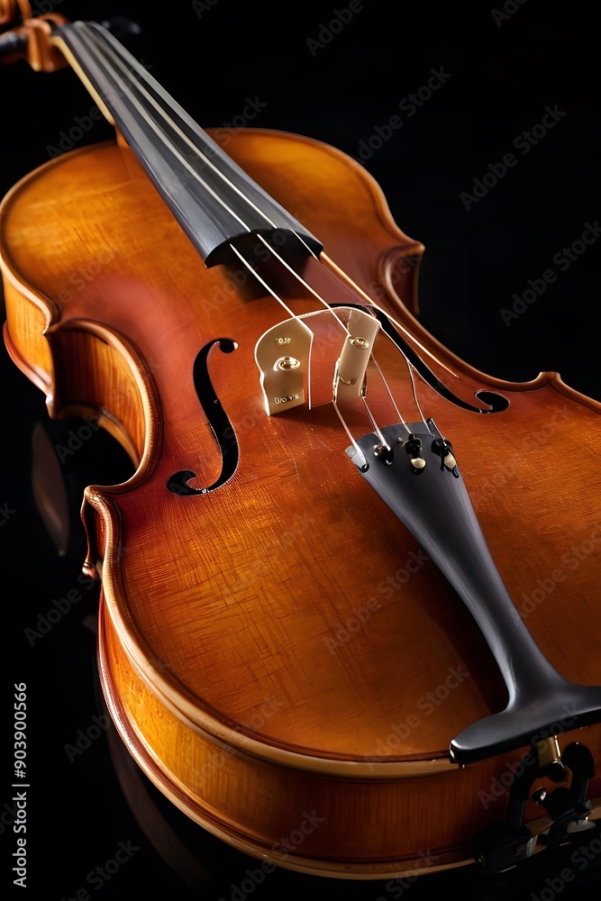 Obraz premium Violin on black background