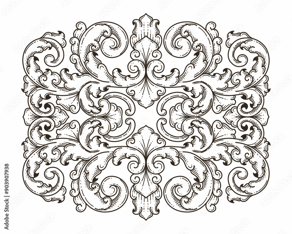 Isolated ornamental design. Ornamental elements for your designs. Black and white colors. Floral carving decoration for postcards, invitations, social media or wedding. Isolated ornamental design. Ornamental elements for your designs. Black and white colors. Floral carving decoration for postcards, invitations, social media or wedding.