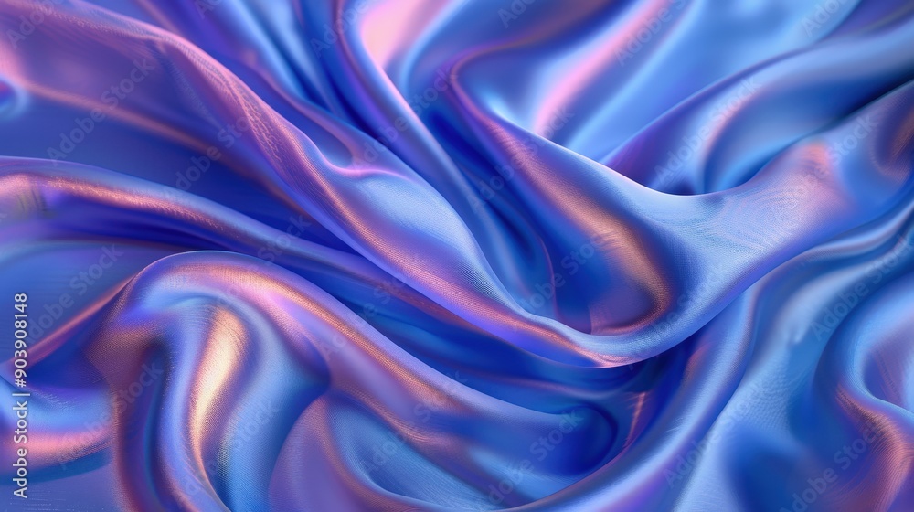 Obraz premium Abstract Blue Silk Fabric Texture