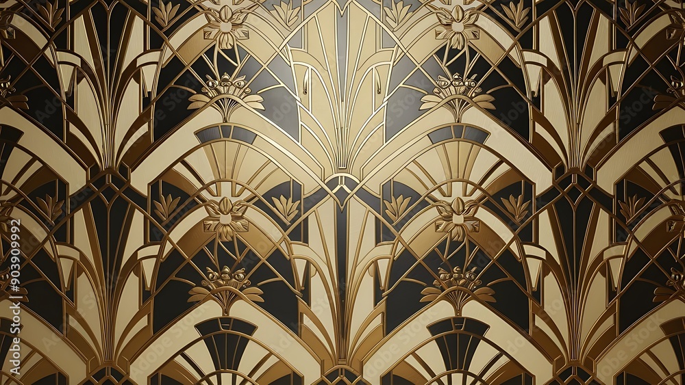 Art deco wallpaper pattern Art deco wallpaper pattern