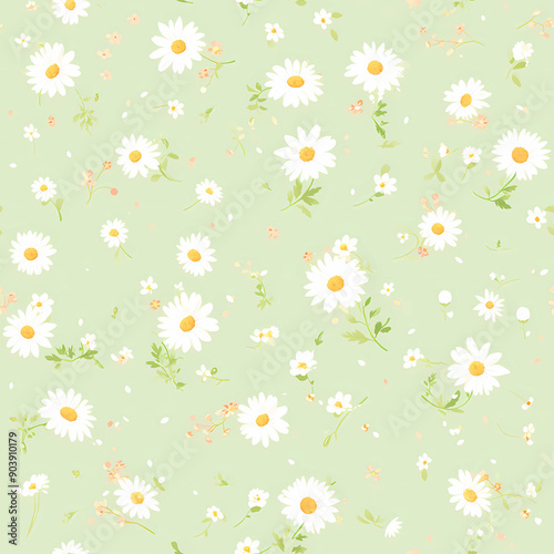 flower, floral print, Continuous in four directions