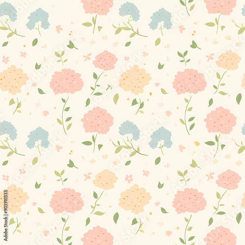 flower, floral print, Continuous in four directions