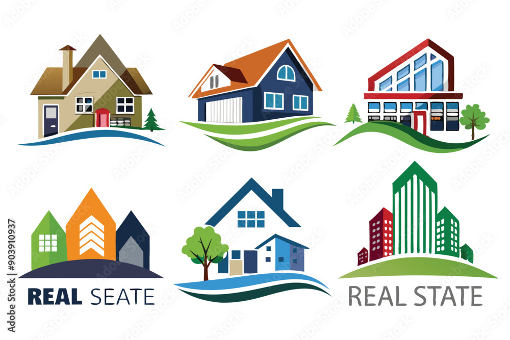 A real estate logo design that is minimalist and set on a white background. The logo has a vector style and the colors are black and white. A real estate logo design that is minimalist and set on a white background. The logo has a vector style and the colors are black and white.