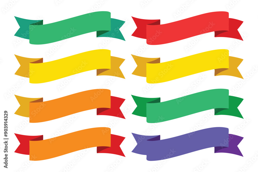 White ribbon design element, curved shape. Ideal for invitations, awards, branding, etc. White ribbon design element, curved shape. Ideal for invitations, awards, branding, etc.