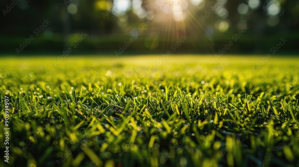 Middle of field on fake grass