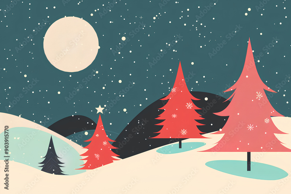 Fototapeta premium クリスマス用背景画像-2