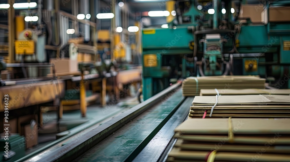 White paper production on a conveyor belt White paper production on a conveyor belt