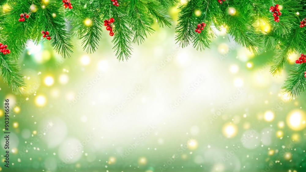 Festive Holiday Frame with Snowfall and Stars Festive Holiday Frame with Snowfall and Stars