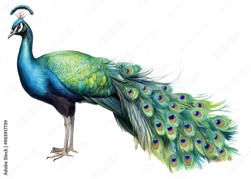 Fototapeta premium PNG Peacock animal bird wildlife.