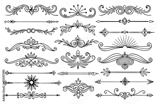 Delightful hand-drawn dividers in various styles, ready to add charm to your designs.