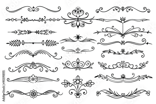 Hand drawn dividers for design can be used to add visual interest to your projects. Use them to break up sections of text, create borders around elements, or add a decorative touch to your designs.