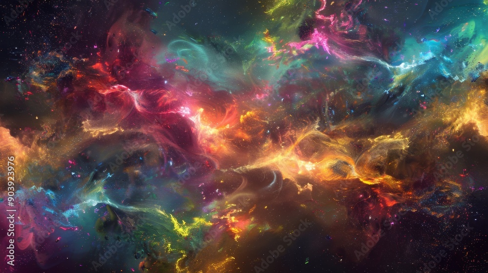 Colorful Cosmic Dreamscape - Abstract Nebula Background