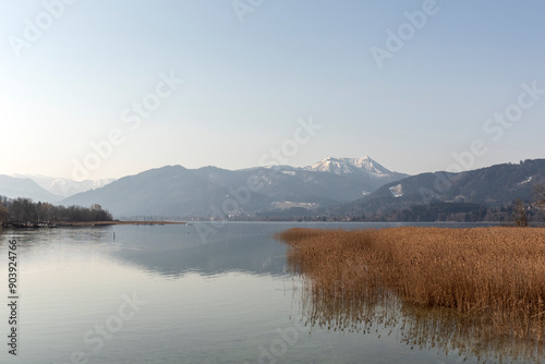 Panorama of lake Tegernsee, Bavaria, Germany