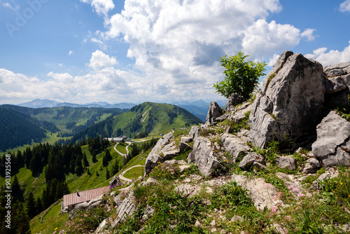 Mountain hiking Wallberg and Setzberg mountain, Bavaria, Germany