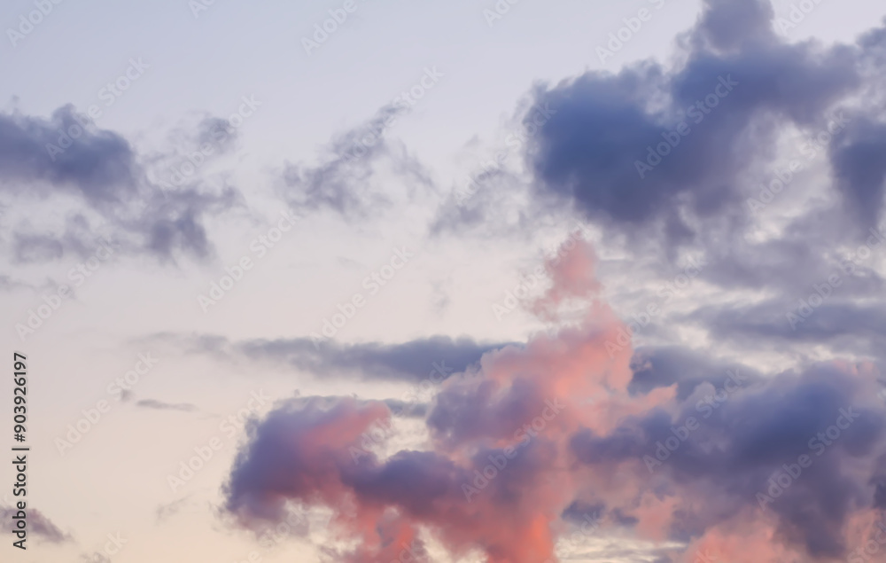 Obraz premium Dramatic sky background with clouds.