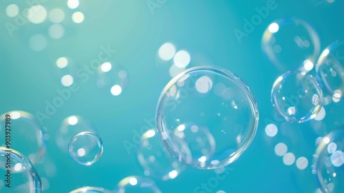 Bubbles on a Blue Background