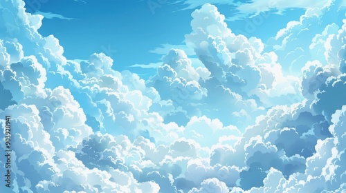 Cloudy blue sky background pattern