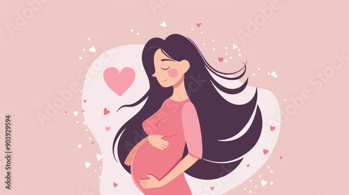=Pregnancy Journey with Motherhood Concept in Professional Image