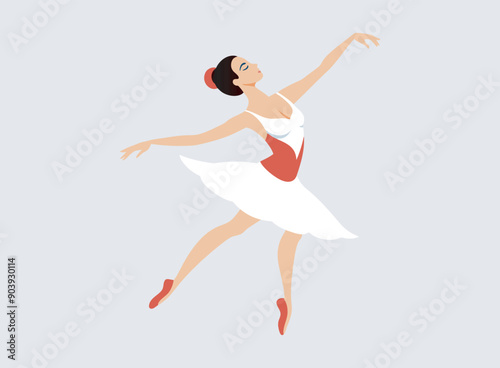Ballerina dancing vector design.