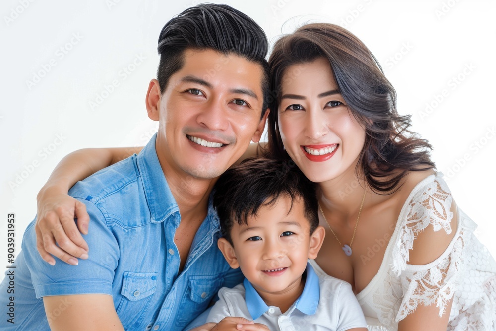 Family father mother son daughter kid studio photo white background Family father mother son daughter kid studio photo white background
