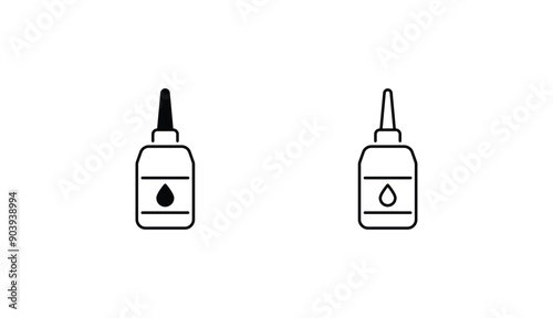 Machine Oil icon design with white background stock illustration