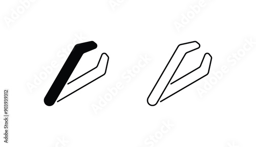 Tweezer icon design with white background stock illustration