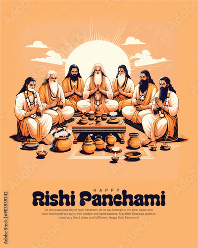 Happy Rishi Panchami also known as Rushi Panchami Social Media Post Template Banner photo