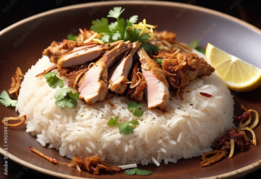 A plate of biryani, a popular South Asian rice dish A plate of biryani, a popular South Asian rice dish