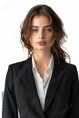 A businesswoman wearing formal suit isolated created with Generative AI