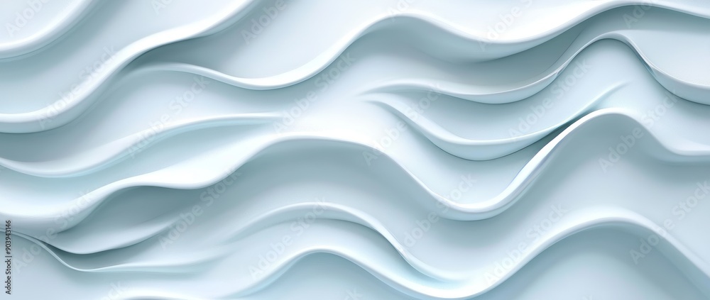 The background consists of white 3D wavy lines. The illustration is in 3D. The background consists of white 3D wavy lines. The illustration is in 3D.