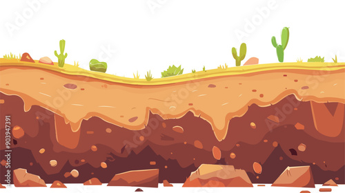 Under Earth Layer Concept with Ground and Soil Land Arch