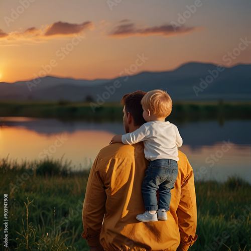 couple on the lake photo