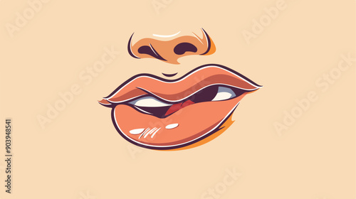 Retro 30s Face Character Blowing Sticker for Social Media