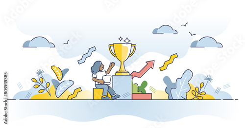 Online ranking and search engine rating for website traffic outline concept, transparent background. Keyword trustworthy and appropriate content reputation for business illustration.