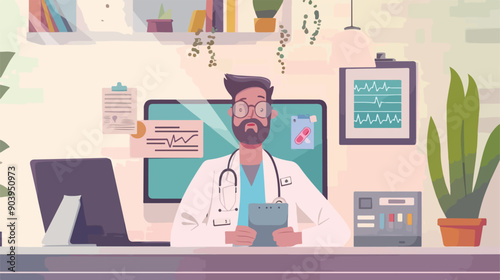 Virtual Doctor on Computer Screen for Online Treatment