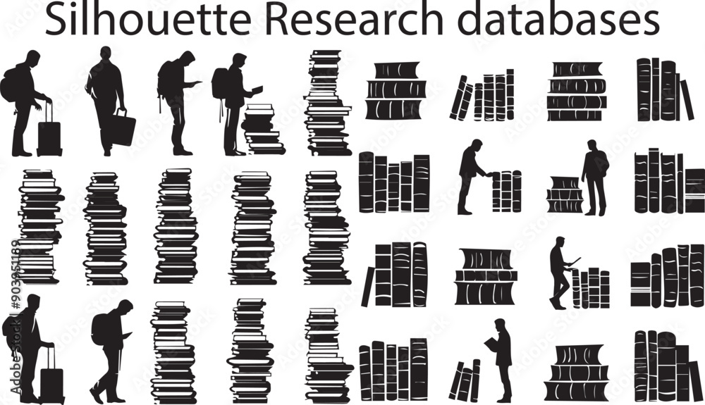 Silhouette Research Databases Shadowy Silhouette Vector Art Pack Silhouette Research Databases Shadowy Silhouette Vector Art Pack