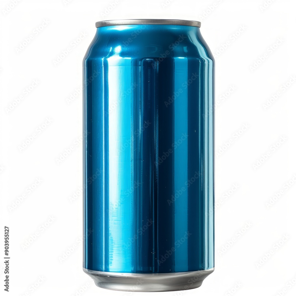 Medium shot of Solid color aluminum beer can, isolated on a white background Medium shot of Solid color aluminum beer can, isolated on a white background