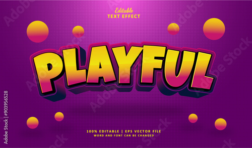 Playful Editable Text Effect Style 3d Bold Modern
