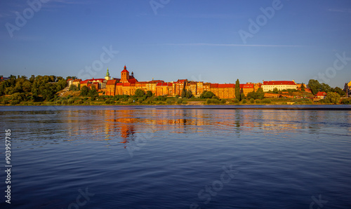 Aerial view of old town Grudziadz. Poland