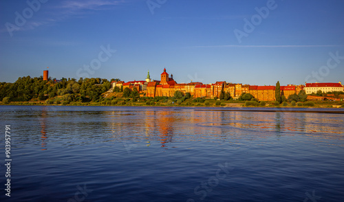 Aerial view of old town Grudziadz. Poland