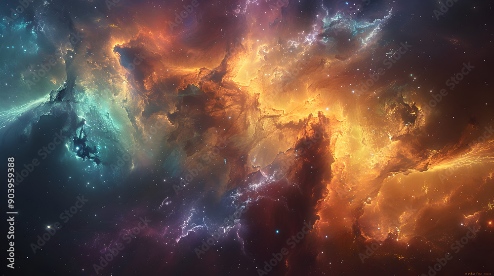 A nebula with swirling masses of pinks and purples, interspersed with dark shadows, creating a dynamic contrast that emphasizes the cosmic scale A nebula with swirling masses of pinks and purples, interspersed with dark shadows, creating a dynamic contrast that emphasizes the cosmic scale