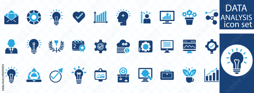 Data analysis icon set. Graphs, statistics, analytics, analysis, big data, growth, chart, research, UI, UX, GUI and more flat icon. Data analysis icon set. Graphs, statistics, analytics, analysis, big data, growth, chart, research, UI, UX, GUI and more flat icon.