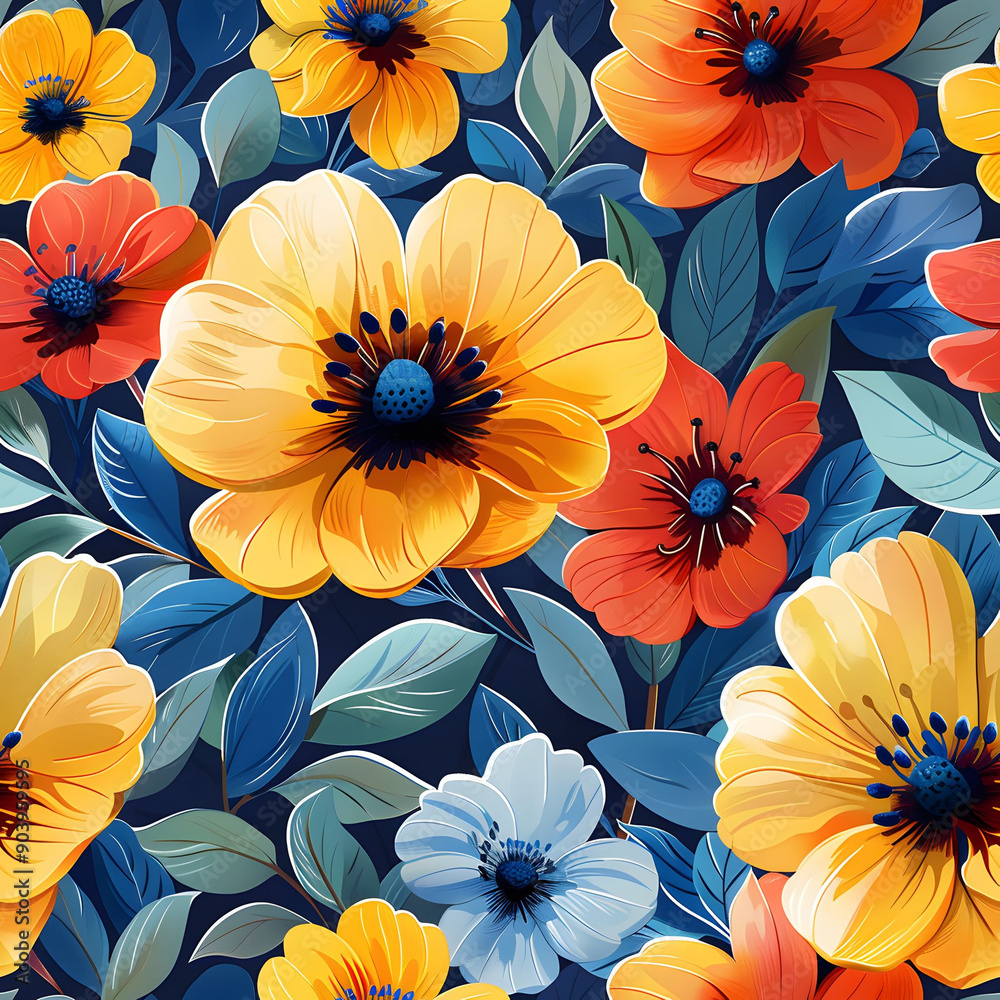 seamless pattern with flowers seamless pattern with flowers