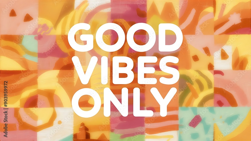 Good Vibes Only colorful background and text (T-shirt Design Motivational Quote, Illustration ,Typography) Good Vibes Only colorful background and text (T-shirt Design Motivational Quote, Illustration ,Typography)