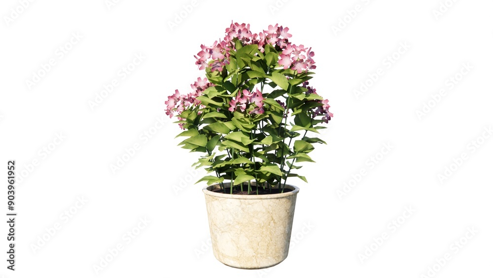 Illustration of flowers in a vase for table decoration in a room Illustration of flowers in a vase for table decoration in a room