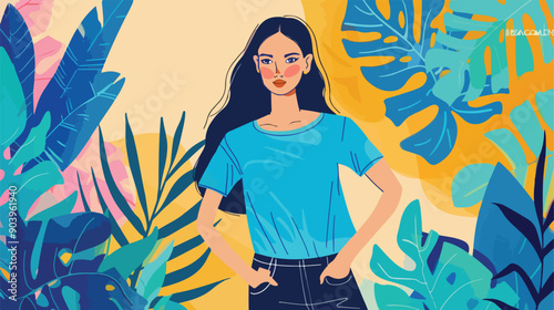 Fashion Trend Magazine Cover Concept with Woman - Stylish Editorial Imagery