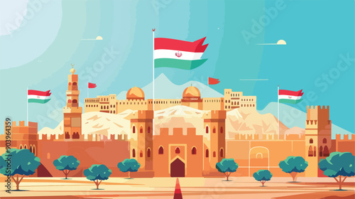 Sultanate of Oman National Day Greeting Card November EPS