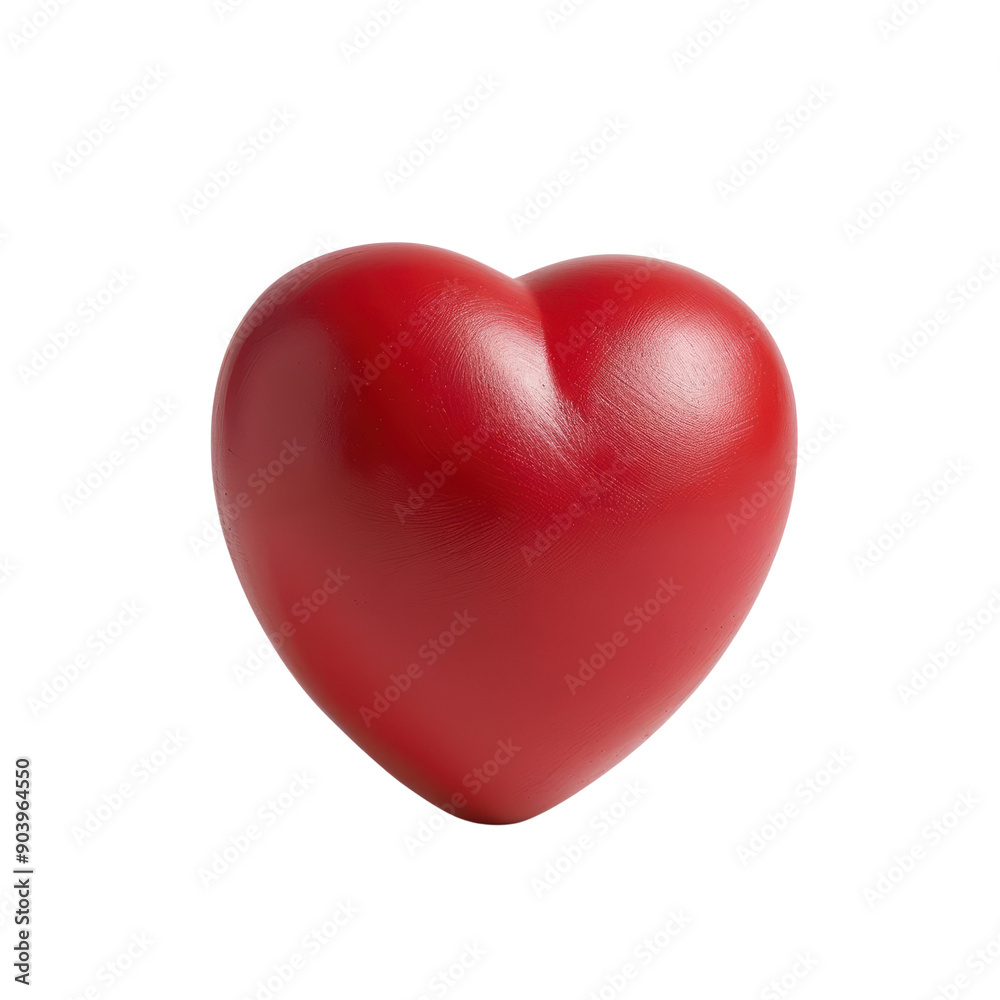 A single red heart, isolated on a white background. A single red heart, isolated on a white background.
